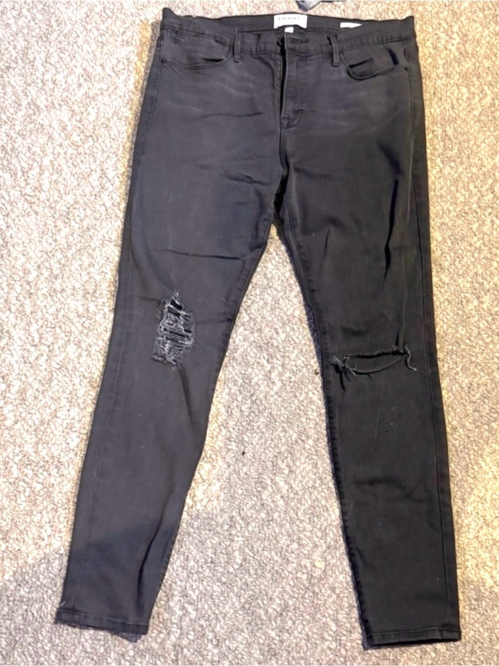 Frame denim Le high skinny pants black size 32